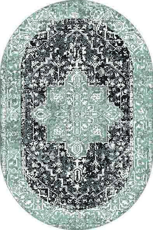 Oval Paspas Saçaklı Paspas Püsküllü Süngerli Hol Banyo Paspası 40x60cm Yeni Sezon 0367-3