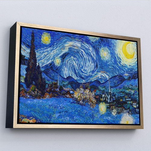 Çerçeveli Vincent Van Gogh - Yıldızlı Geceler Tablo-7151