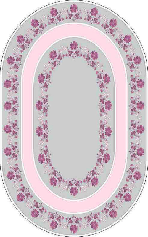 Oval Yolluk Paspas Saçaklı Püsküllü Süngerli Hol Banyo Paspası 50x80cm Yeni Sezon 0095