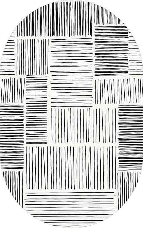 Oval Yolluk Paspas Saçaklı Püsküllü Süngerli Hol Banyo Paspası 50x80cm Yeni Sezon 0278