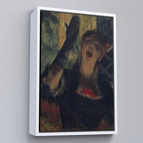 Çerçeveli Edgar Degas - Cafe Singer Tablo-8088