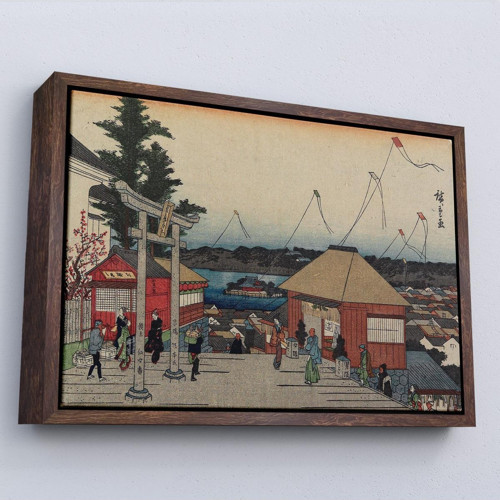 Çerçeveli Hiroşige, Yushima'Daki Tenjin Tapınağı Tablosu-7028