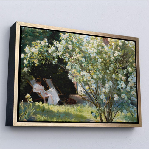 Çerçeveli Severin Kroyer Güller Bahçesi Tablosu-7029