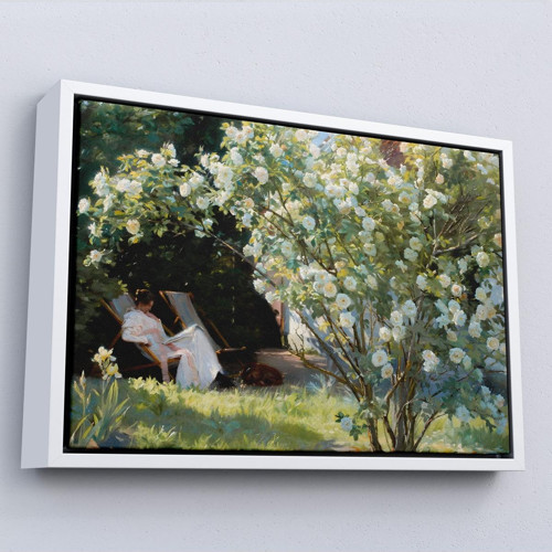 Çerçeveli Severin Kroyer Güller Bahçesi Tablosu-7029