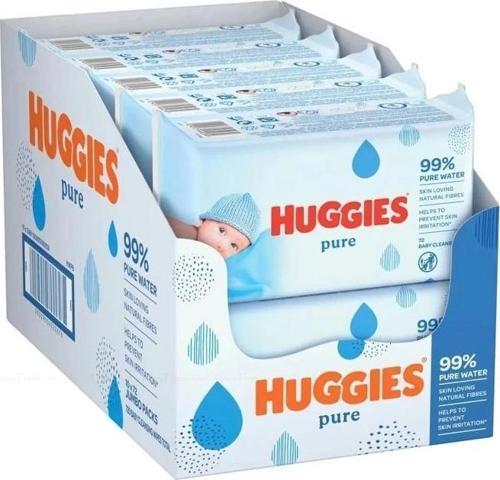 Huggies Pure Yenidoğan Hassas Islak Havlu 72 Yaprak 10'lu Maxi Paket (720 Yaprak)