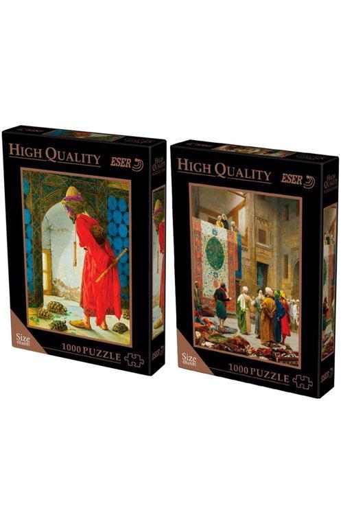Puzzle 2X1000 Parça 48X68 Cm Puzzle Halı Tüccarı / Kaplumbağa Terbiyecisi