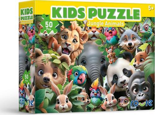 Orman Hayvanları Çocuk Puzzle (50 Parça) 34×48 Cm