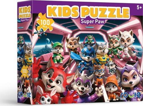 Süper Kahramanlar Çocuk Puzzle (100 Parça) 34×48 Cm