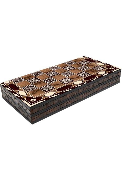 Oyun Aletleri Elegance Motif Tavla ( 50.0Cm X 25.0Cm X 8.0Cm = 19.7'' X 9.85'' X 3.15 )