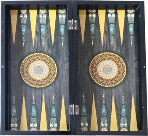 Oyun Aletleri Elegans Büyük Boy Tavla Takımı Çinili Model