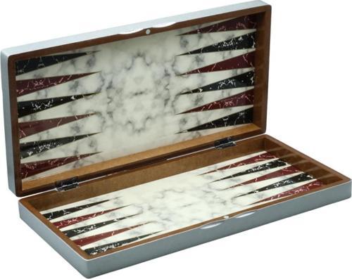 Oyun Aletleri Marble Beyaz Büyük Boy Tavla Takımı