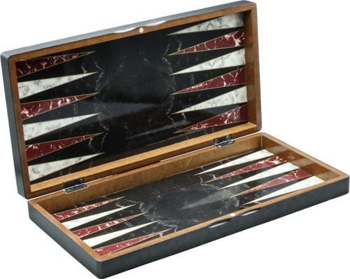 Oyun Aletleri Marble Siyah Büyük Boy Tavla Takımı