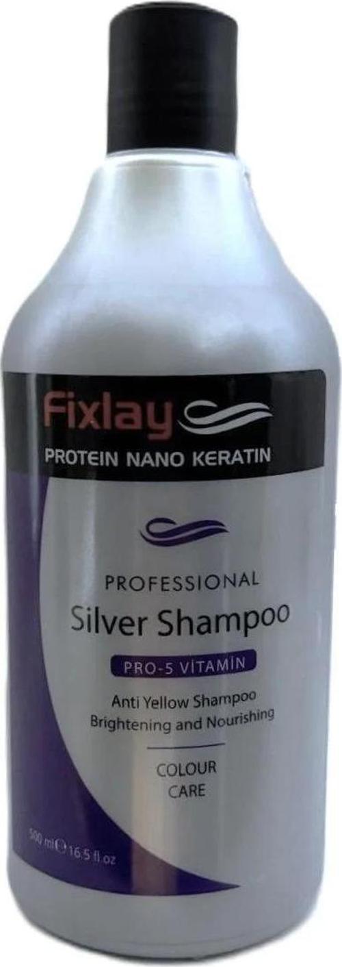 FixLay Silver Mor Şampuan 500ML