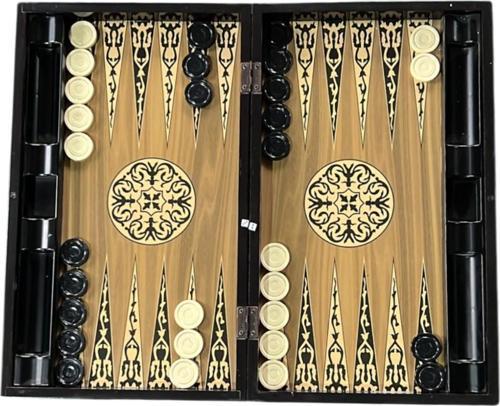 Kilim Motifli Plastik Pullu Tavla Takımı 25 X 50 Cm