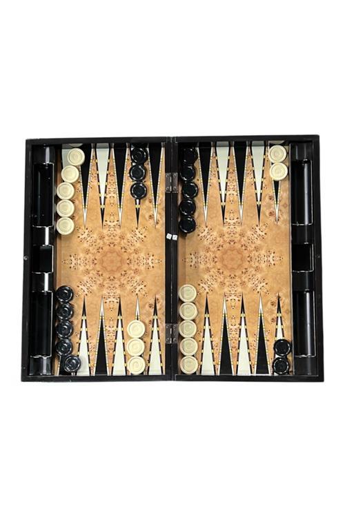 Modern Halı Desenli Plastik Pullu Tavla Takımı 25 X 50 Cm