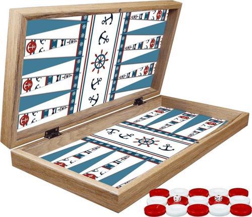 Oyun Aletleri Klasik Marine Tavla ( Ürün Ölçüleri (A): 48.0Cm X 24.0Cm X 6.5Cm = 18.9'' X 9.45'' X 2.56'' )