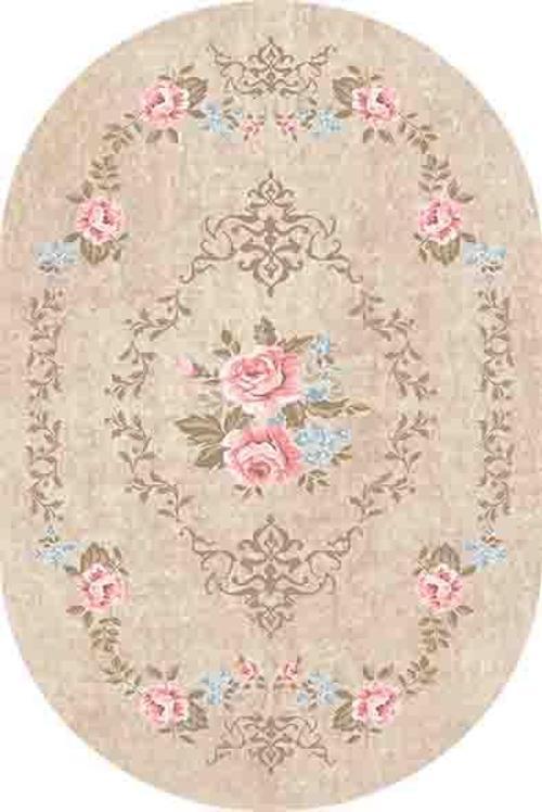Oval Paspas Saçaklı Paspas Püsküllü Süngerli Hol Banyo Paspası 40x60cm Yeni Sezon 0114