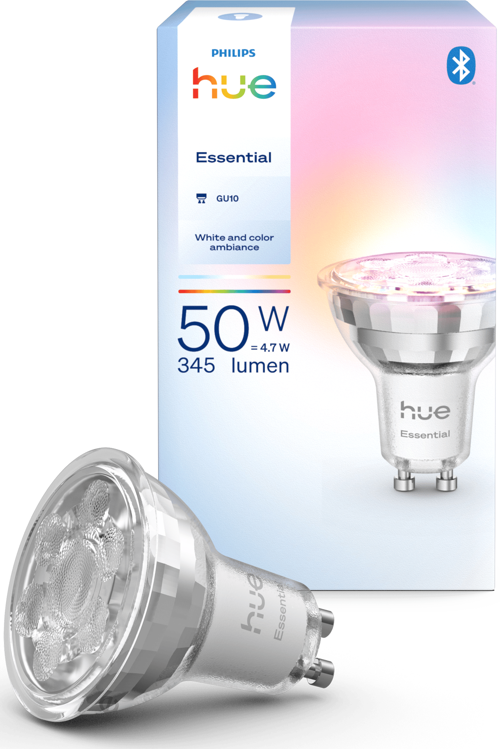 Hue Essential 4.7W GU10 345 Lumen Renkli Akıllı Spot Ampul