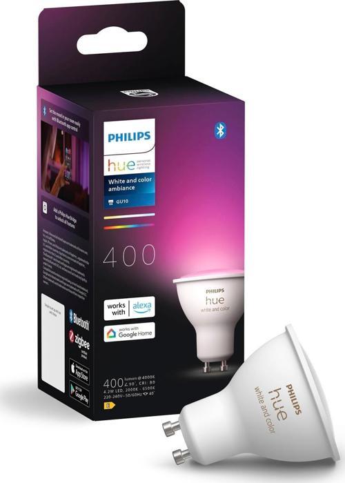 HueWCA 4.2W Renkli Akıllı Ampul GU10 Spot Ampul 929003666501