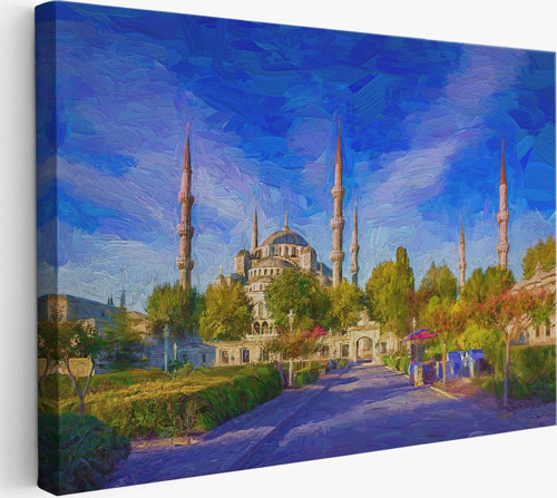 Sultan Ahmet Camii Yağlıboya Görünüm Kanvas Tablo-3694