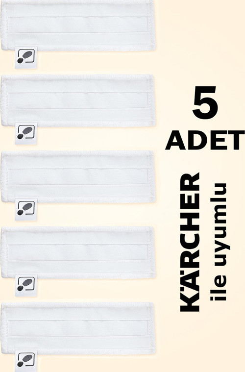 Karcher EasyFix Serisi Uyumlu 5 ADET El Aparatı Mop Bezi