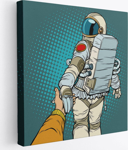 Uzaya Giden Astronot Kanvas Tablo-5073