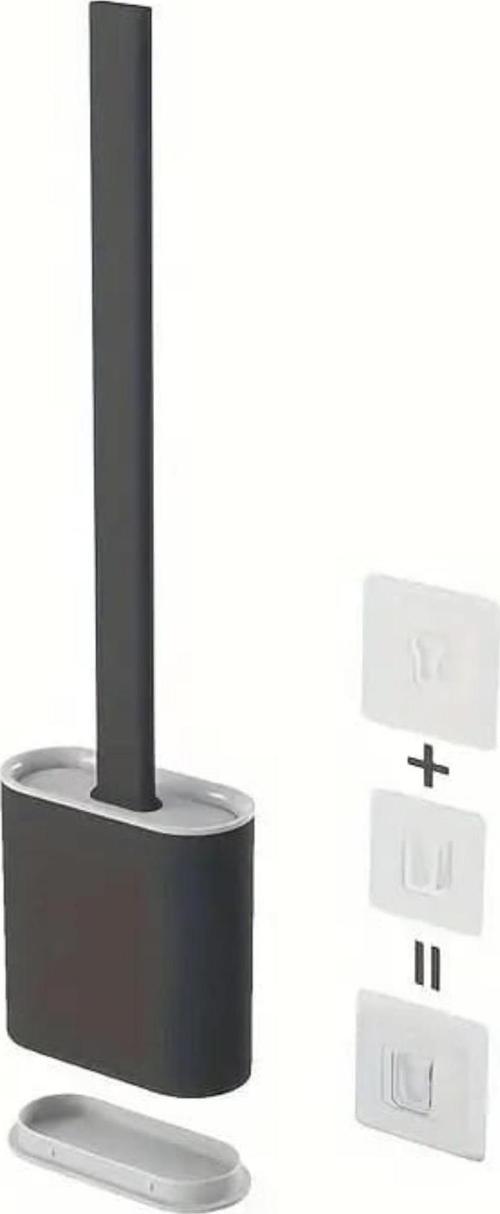 Siyah Renk Silikon Tuvalet Fırçası | Bükülebilir Pratik Slikon Wc Klozet Fırçası. Kolay Temizlik