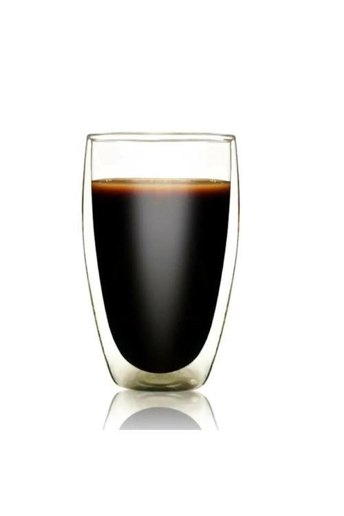 500ML Çift Cidarlı Isı Yalıtımlı Cam Şeffaf Kupa Bardak MIT1205
