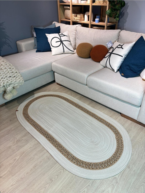 Lotus Jüt Hasırlı El Örgüsü Kilim