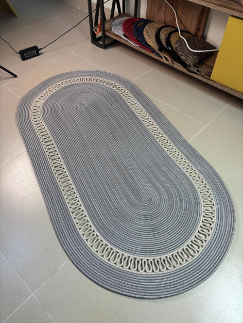 Lotus Jüt Hasırlı El Örgüsü Kilim