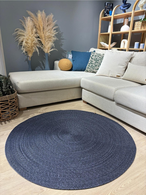 Jüt Yuvarlak Hasır Görünümlü Klasik Halı Kilim