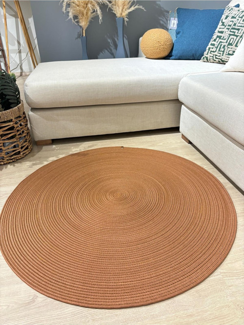 Jüt Yuvarlak Hasır Görünümlü Klasik Halı Kilim