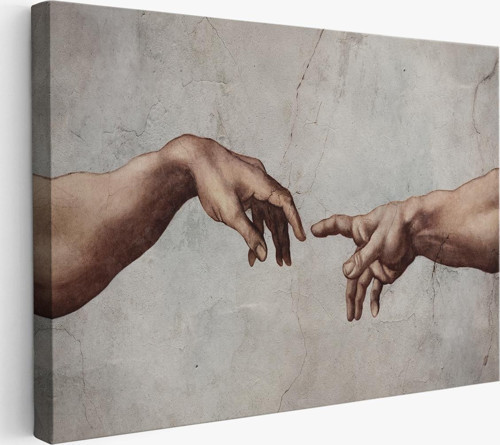 Ademin Yaratılışı Michelangelo Kanvas Tablo-3753