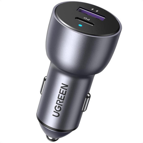 Ugreen 52.5W Qc Pd Hızlı Araç İçi Şarj Cihazı Çakmaklık Adaptörü 1Xusb-C 1Xusb-A Uzay Grisi 60980