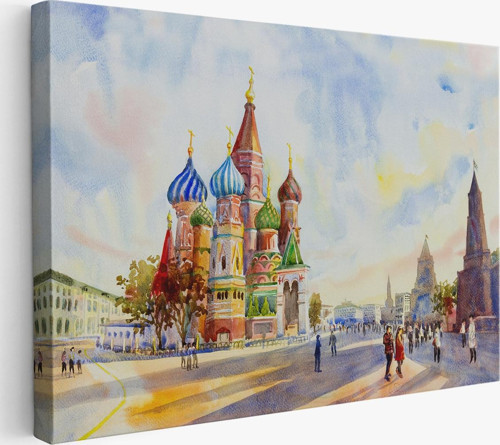 Kremlin Ve Kızıl Meydan Aziz Basil Katedrali Moskova Tablo-3559