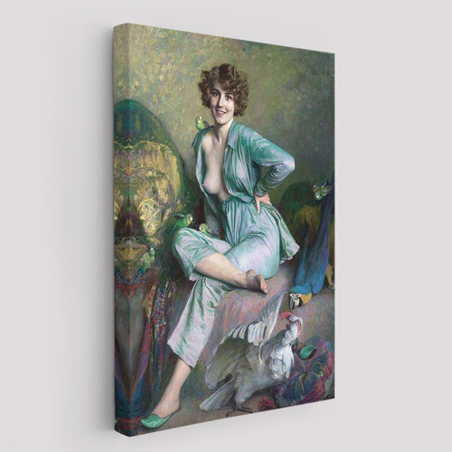 Emile Friant'İn Tanıdık Kuşlar İsimli Eseri Duvar Tablosu Familiar Birds-6160