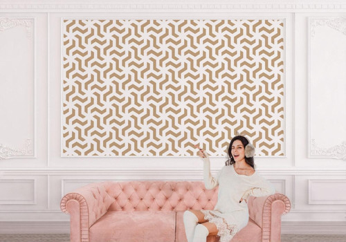 Pastel Renkli Geometrik Desenli Duvar Kağıdı-5778