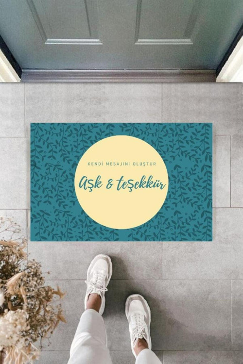 Dijital Baskı Kişiye Özel İç Kapı Dekorasyon Paspas Ps11261