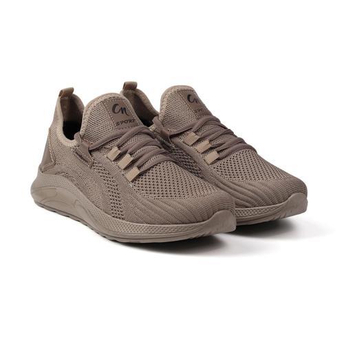 Erkek Bej Sneaker Spor Ayakkabı Rahat Hafif Günlük