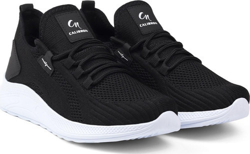 Erkek Siyah Beyaz Sneaker Spor Ayakkabı Rahat Hafif Günlük