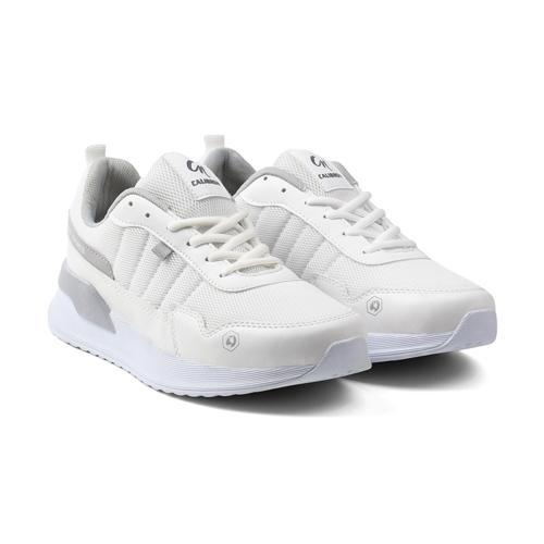 Erkek Beyaz Spor Ayakkabı Rahat Yürüyüş Koşu Günlük Sneaker Bağcıklı Hafif Taban