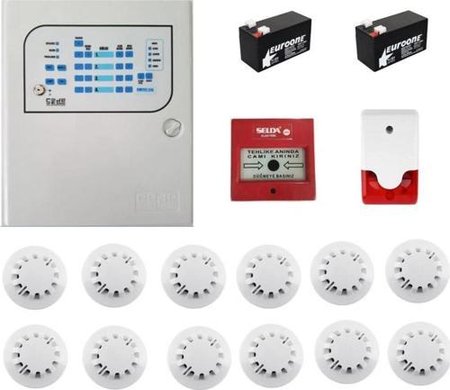 12 Li Yangın Alarm Seti