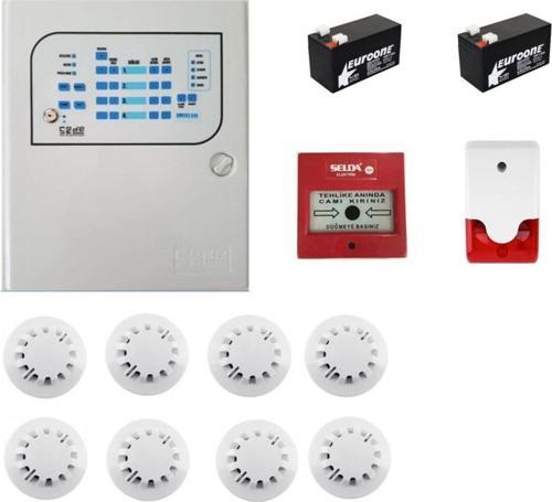 8 Li Yangın Alarm Seti
