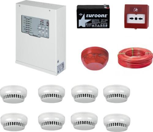 Yangın Alarm Sistemi Seti 8 Li Kablo Dahil