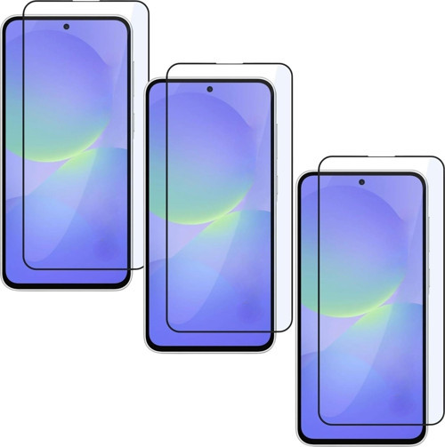 Samsung Galaxy A56 Uyumlu Tam Kaplayan Kalın Parlak 5D Ekran Koruyucu x3