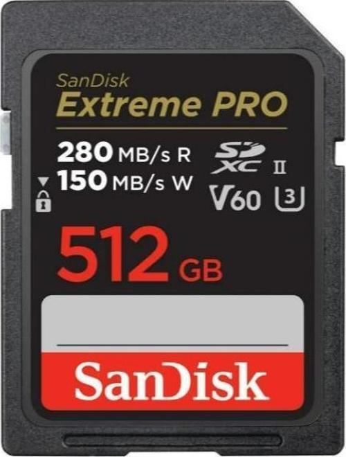 Extreme PRO 512GB SDSDXEP-512G-GN4IN 280MB/s UHS-II SDXC 6K-4K UHD Hafıza Kartı