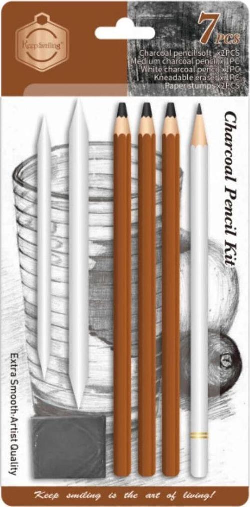 Charcoal Karakalem Eskiz Çizim Seti 7 Parça