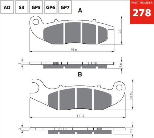 AD 278 FREN BALATA SİNTER METAL