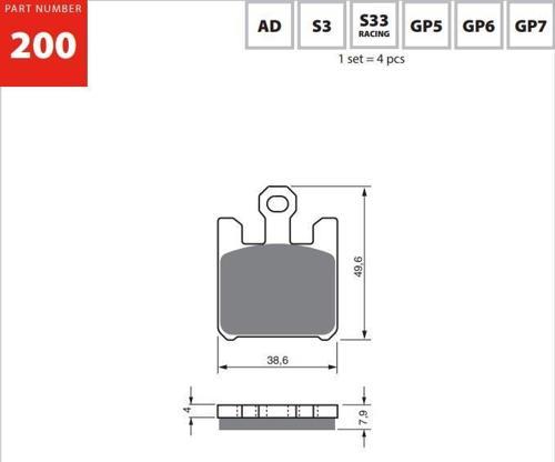 AD 200 FREN BALATA SİNTER METAL