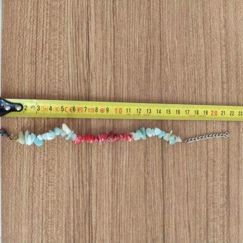 Kırmızı Mercan & Amazonit Doğal Taş El Yapımı Bileklik